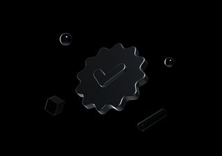 Black verified scene - 3D illustrations, mockups and icons