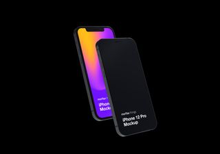 iPhone mockup scene - 3D illustrations, mockups and icons