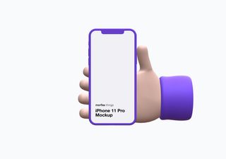 iPhone mockup scene - 3D illustrations, mockups and icons