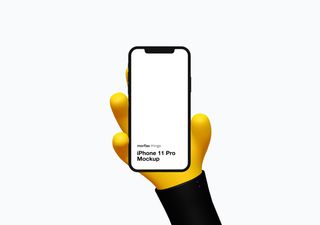 iPhone mockup scene - 3D illustrations, mockups and icons
