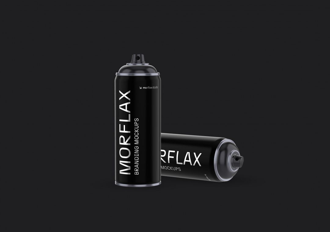 Spray Can Mockups - 3D illustrations, mockups and icons