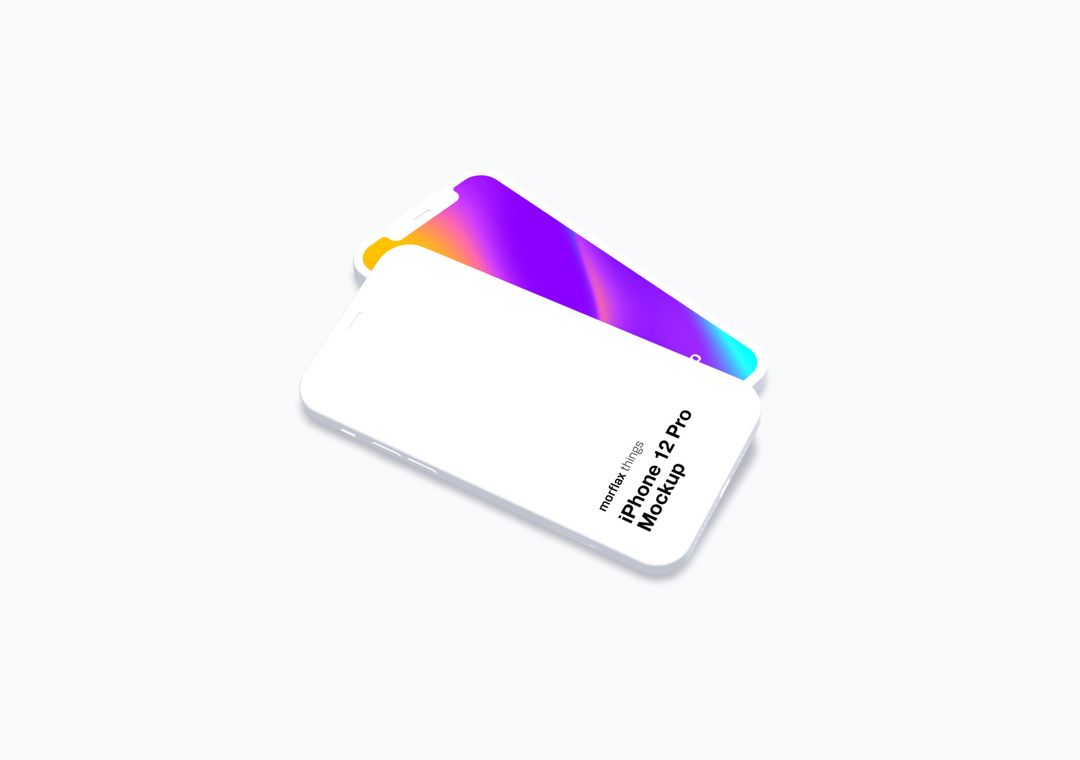 iPhone mockup scene - 3D illustrations, mockups and icons