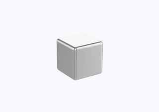 Metalic cube - 3D illustrations, mockups and icons