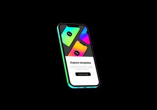 Neon iPhone 13 Mockup - 3D illustrations, mockups and icons