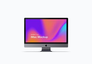 iMac mockup scene - 3D illustrations, mockups and icons