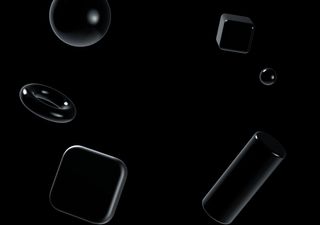Abstract Black Centered Copy - 3D illustrations, mockups and icons