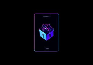 Gift Card Blue & Purple - 3D illustrations, mockups and icons