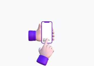 iPhone mockup scene - 3D illustrations, mockups and icons