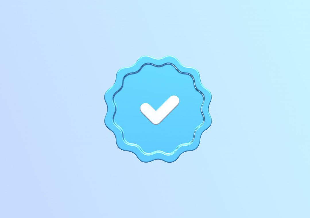 Blue verified - 3D illustrations, mockups and icons