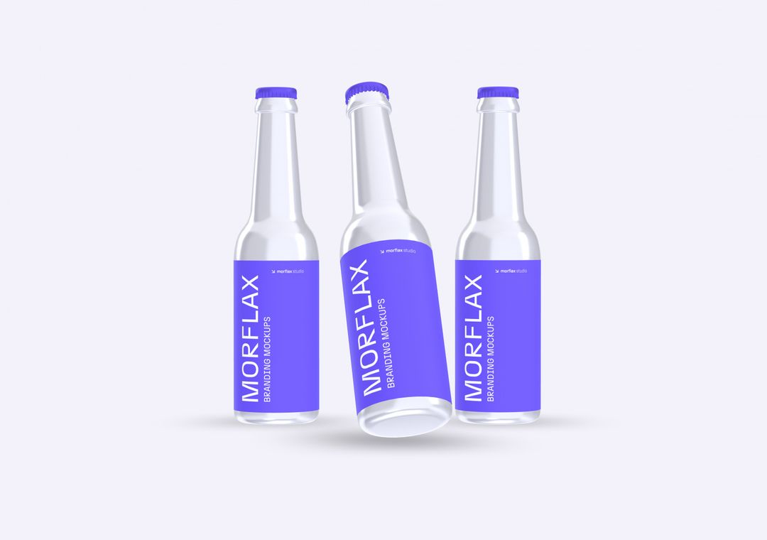 Beer Bottle Mockup - 3D illustrations, mockups and icons