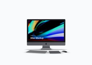 iMac mockup scene - 3D illustrations, mockups and icons