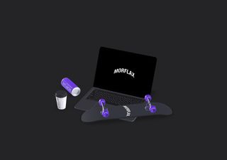 Macbook Desk Mockup - 3D illustrations, mockups and icons