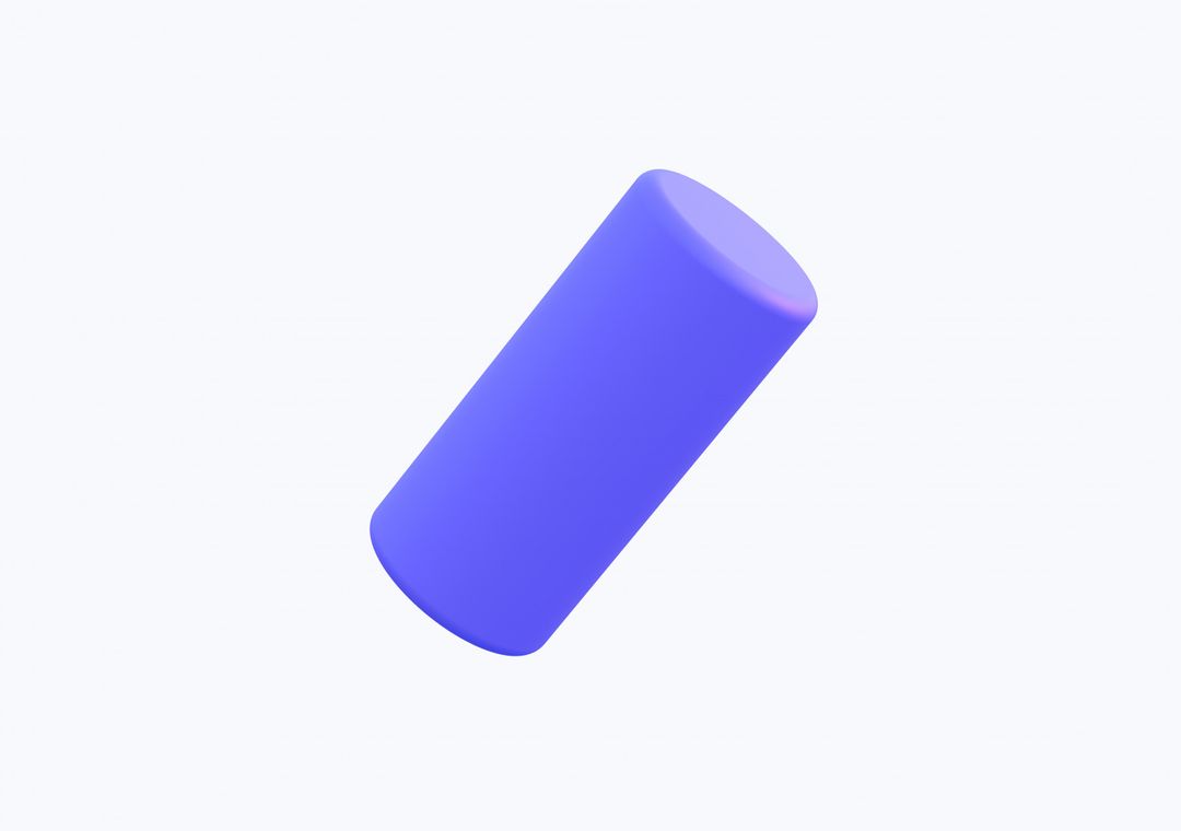 Blue Cylinder - 3D illustrations, mockups and icons