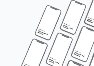 iPhone mockup scene - 3D illustrations, mockups and icons