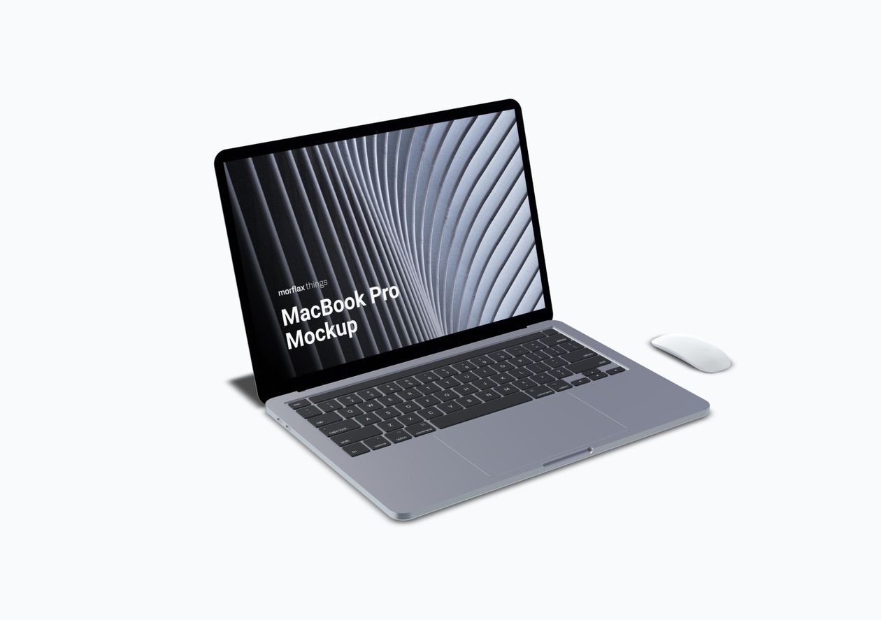 MacBook mockup scene