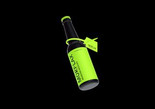 Beer Bottle Mockup - 3D illustrations, mockups and icons