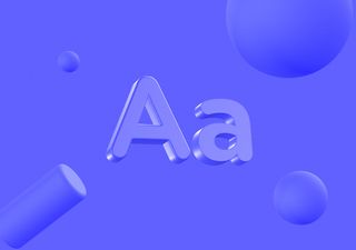 Purple text scene - 3D illustrations, mockups and icons