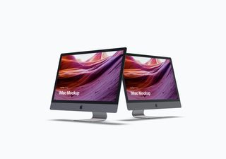 iMac mockup scene - 3D illustrations, mockups and icons