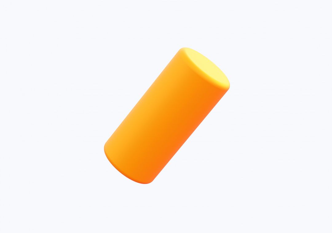 Yellow Cylinder - 3D illustrations, mockups and icons