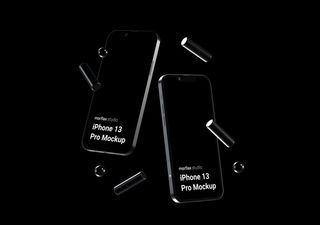 Black Mockups - 3D illustrations, mockups and icons