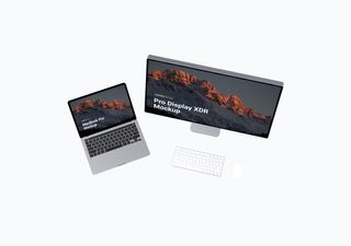 iMac mockup scene - 3D illustrations, mockups and icons