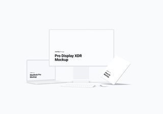 iMac mockup scene - 3D illustrations, mockups and icons