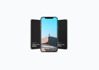 iPhone mockup scene - 3D illustrations, mockups and icons
