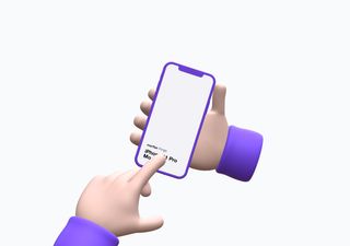 iPhone mockup scene - 3D illustrations, mockups and icons