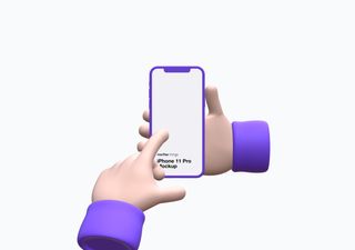 iPhone mockup scene - 3D illustrations, mockups and icons