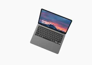 MacBook mockup scene - 3D illustrations, mockups and icons
