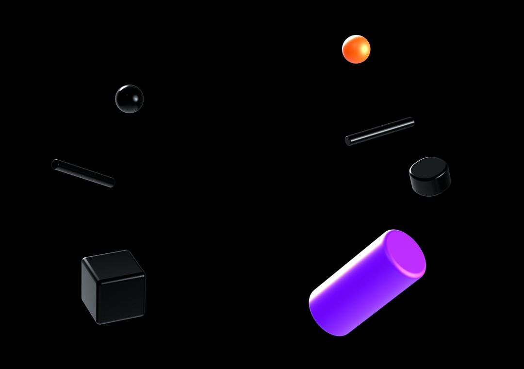 Abstract black - 3D illustrations, mockups and icons