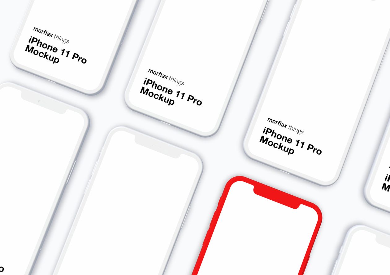 iPhone mockup scene - 3D illustrations, mockups and icons