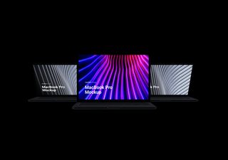 MacBook mockup scene - 3D illustrations, mockups and icons