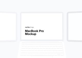 MacBook mockup scene - 3D illustrations, mockups and icons