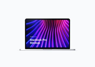 MacBook mockup scene - 3D illustrations, mockups and icons