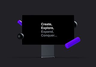 Black Pro Display - 3D illustrations, mockups and icons