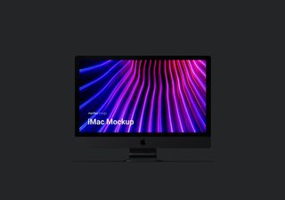 iMac mockup scene - 3D illustrations, mockups and icons