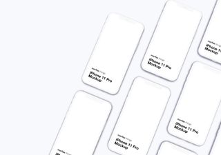 iPhone mockup scene - 3D illustrations, mockups and icons