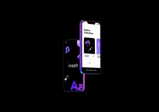 Neon iPhone 13 - 3D illustrations, mockups and icons