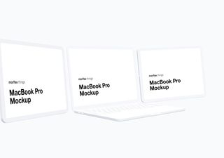 MacBook mockup scene - 3D illustrations, mockups and icons