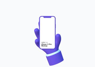 iPhone mockup scene - 3D illustrations, mockups and icons