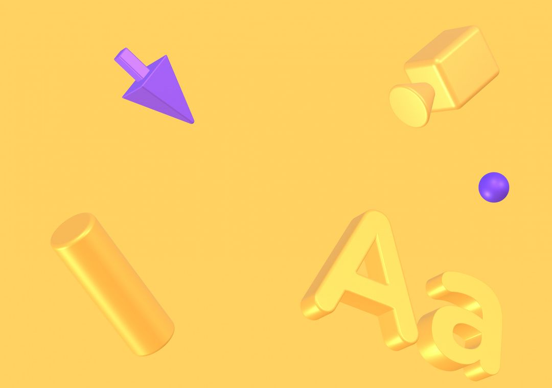Yellow scene - 3D illustrations, mockups and icons