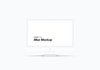 iMac mockup scene - 3D illustrations, mockups and icons