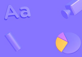 Purple chart scene - 3D illustrations, mockups and icons