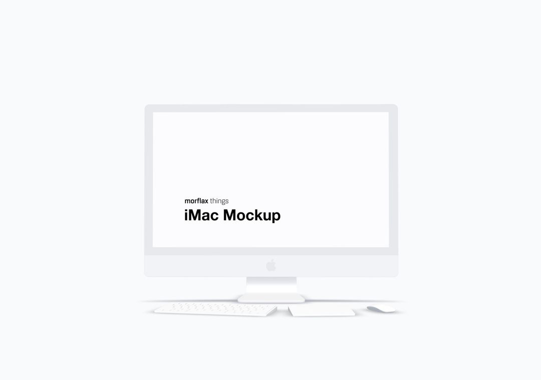 iMac mockup scene - 3D illustrations, mockups and icons