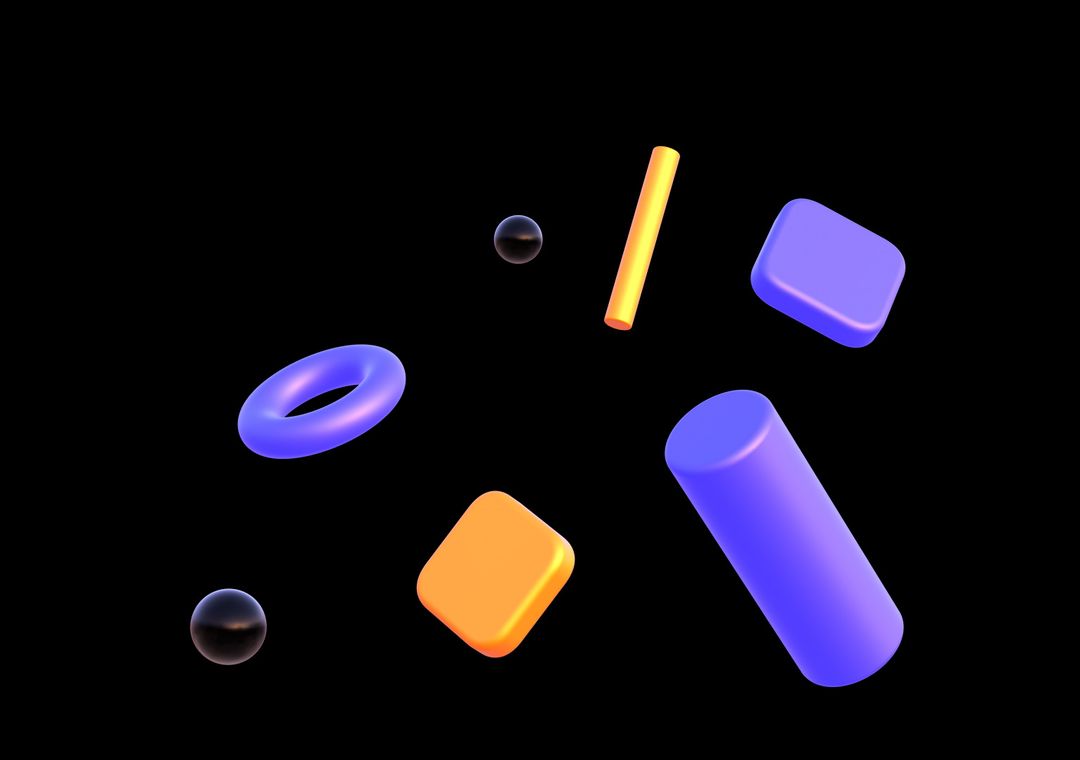 Colorful Cylinder composition - 3D illustrations, mockups and icons
