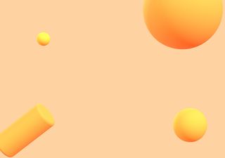 Orange abstract scene - 3D illustrations, mockups and icons