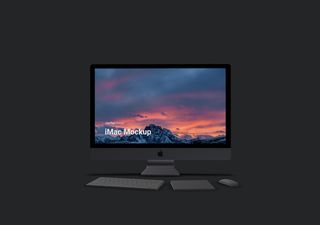 iMac mockup scene - 3D illustrations, mockups and icons