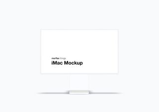 iMac mockup scene - 3D illustrations, mockups and icons