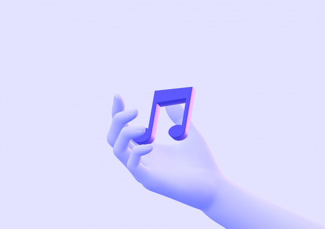 Hand & Music - 3D illustrations, mockups and icons